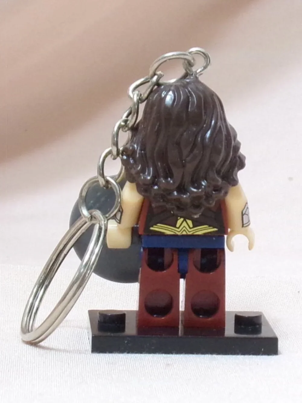 Minifigure Keychain - Custom Wonder Women with Shield + Stand Marvel New